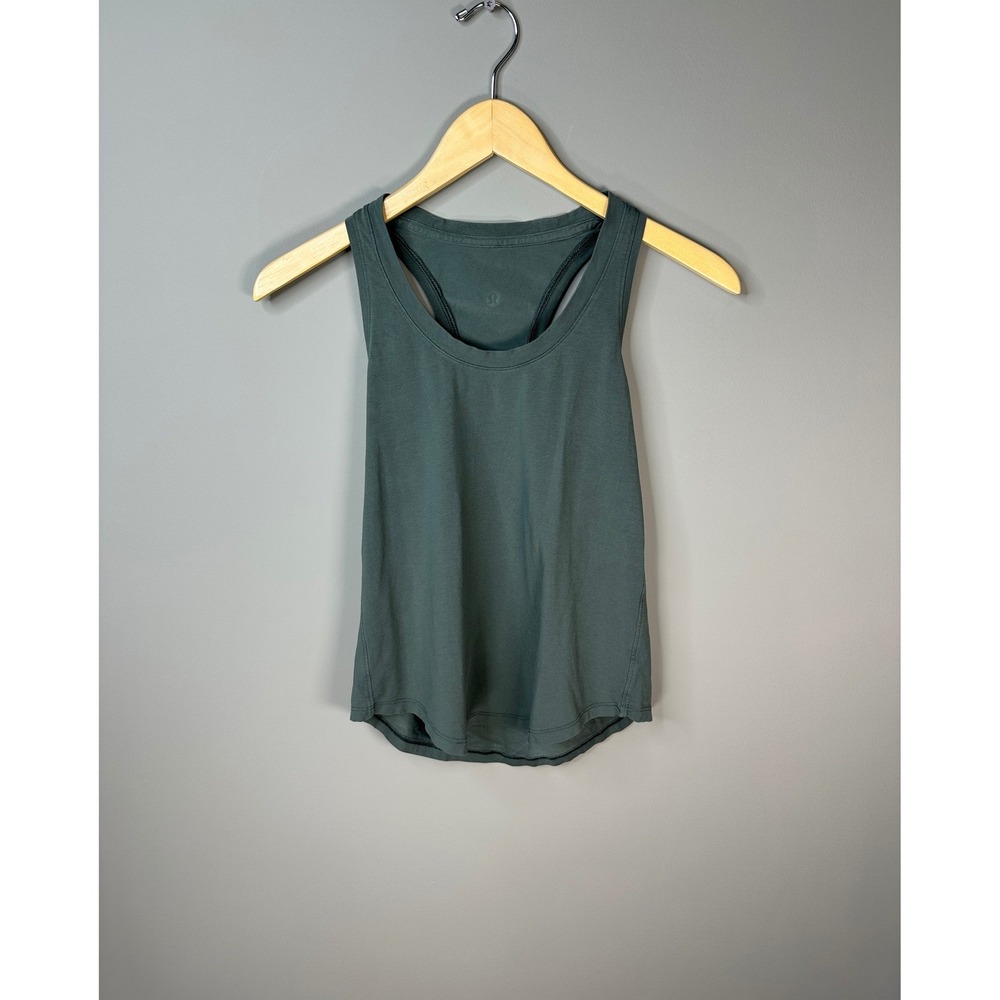 Lululemon Racerback Tank Top Womens Green Scoop Neck Activewear